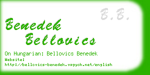 benedek bellovics business card